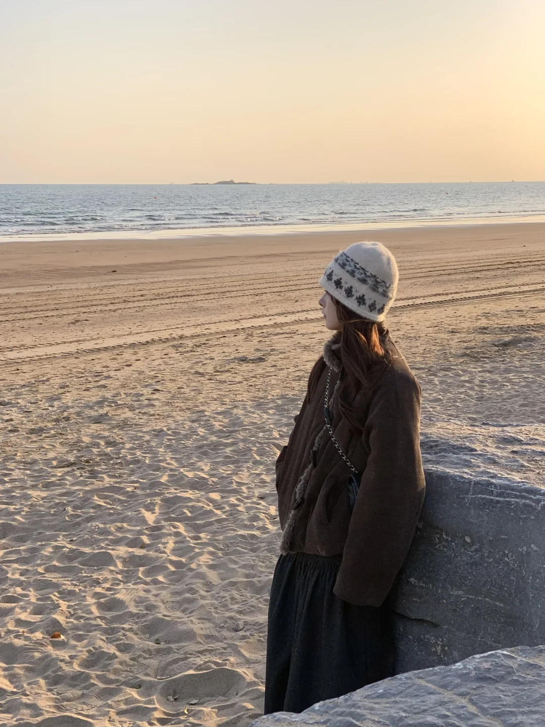 冬天的海边真的好适合松弛感穿搭
