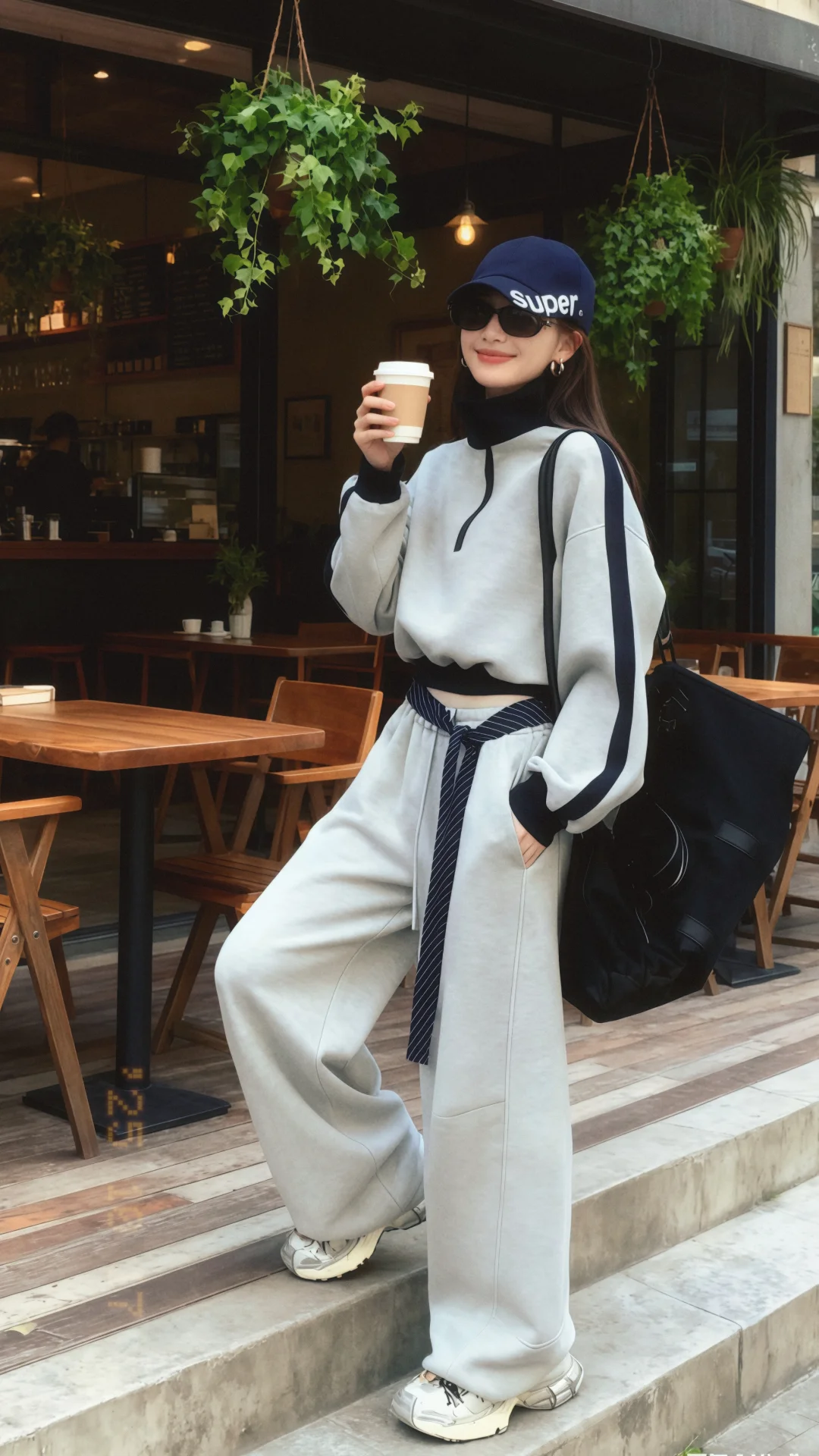 秋日运动套装look