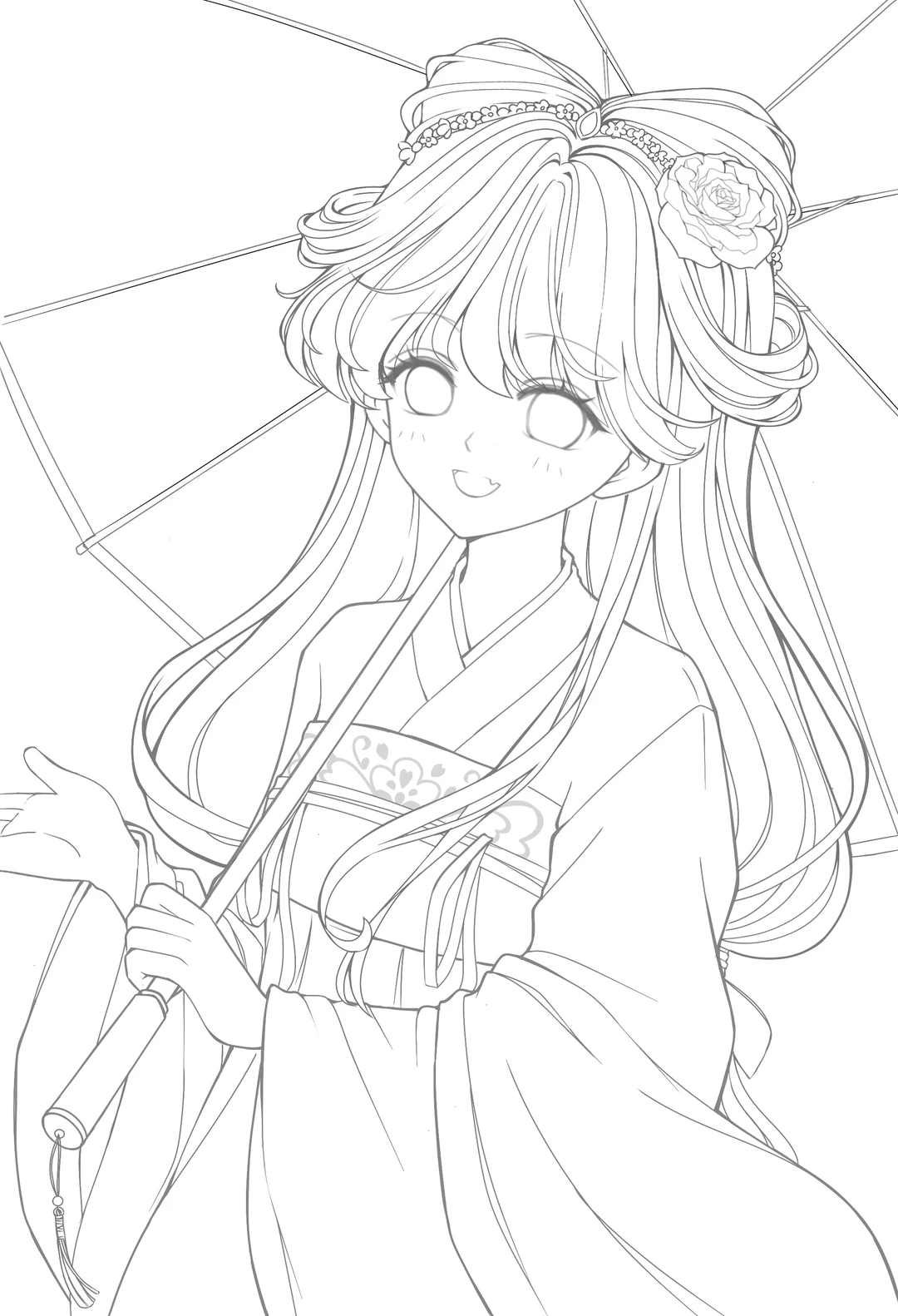 古装来了，上色吧！今天画画了吗