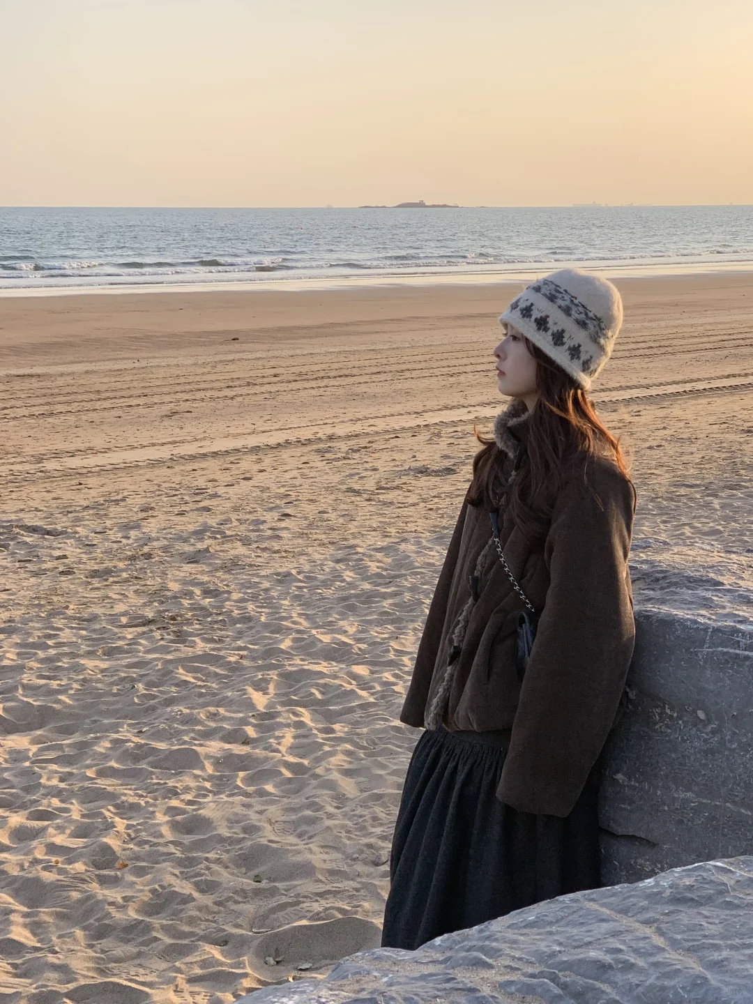 冬天的海边真的好适合松弛感穿搭