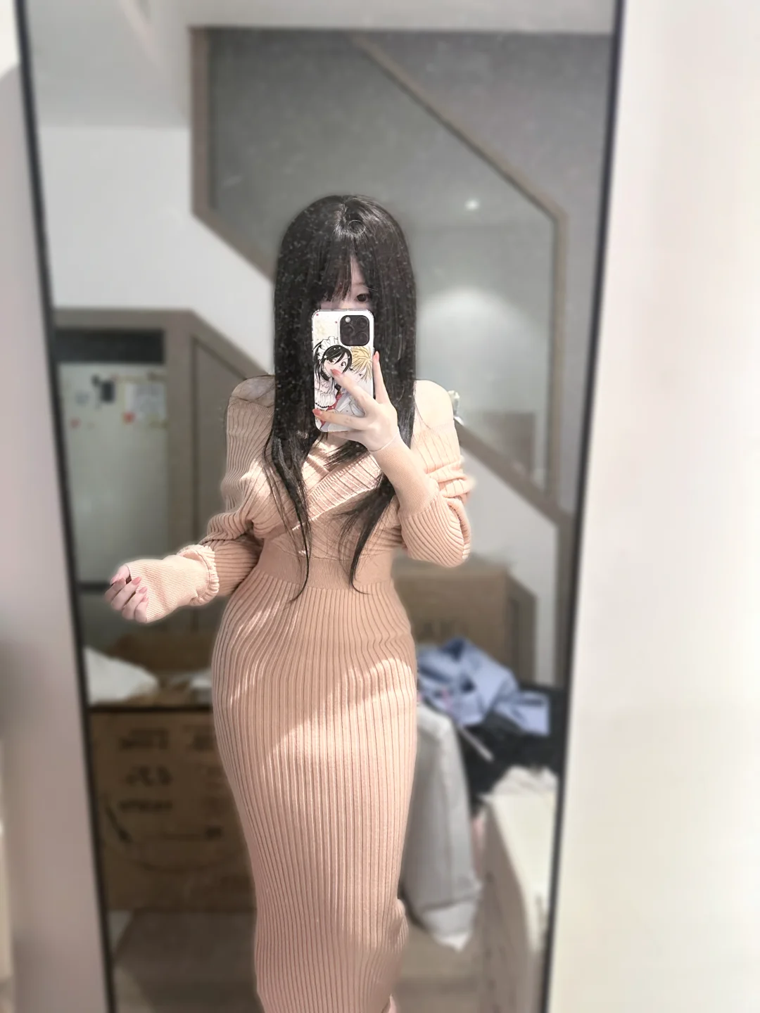 60块钱买的针织裙意外还挺不错的