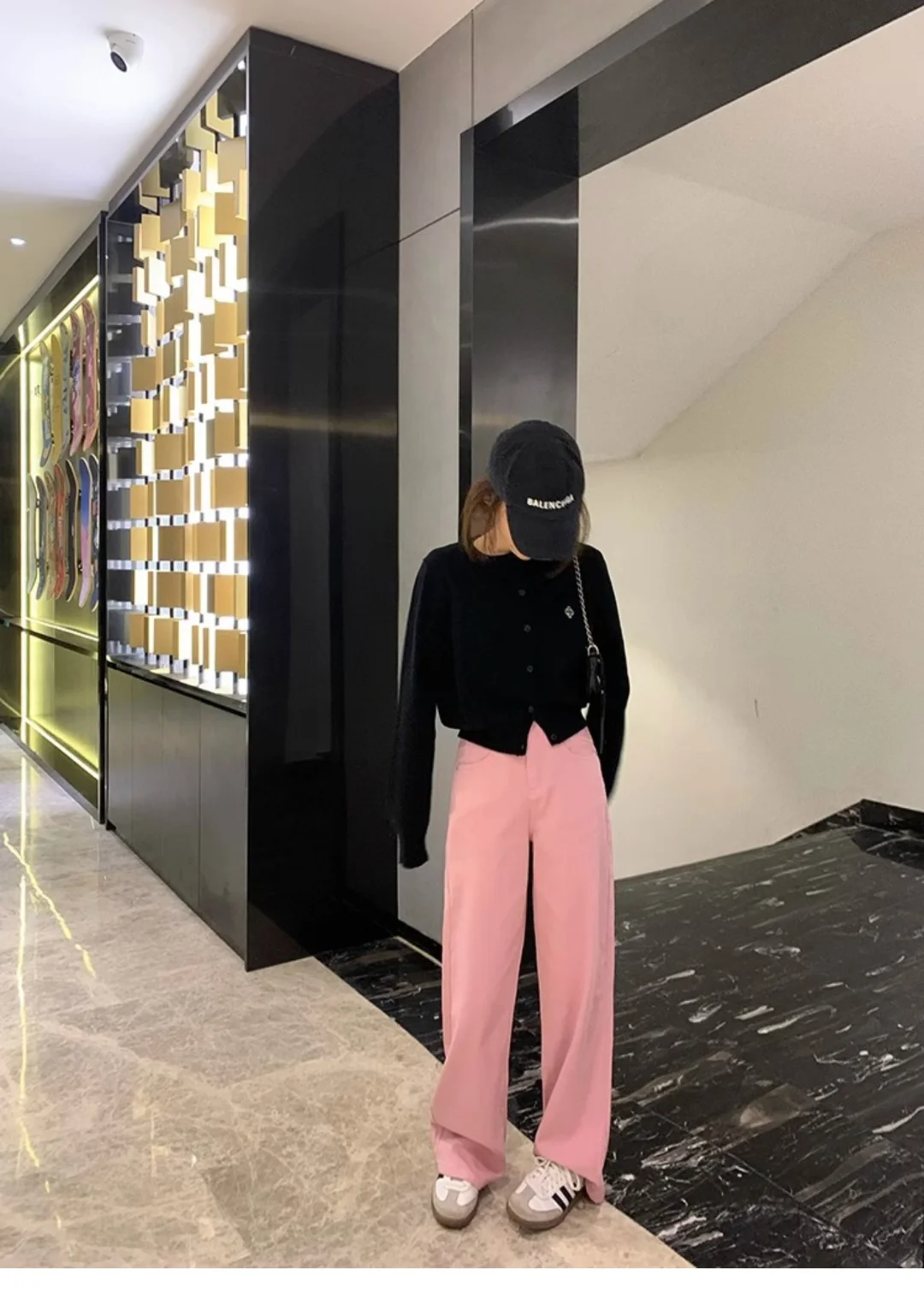 🌸海边温柔穿搭｜小个子粉色针织开衫