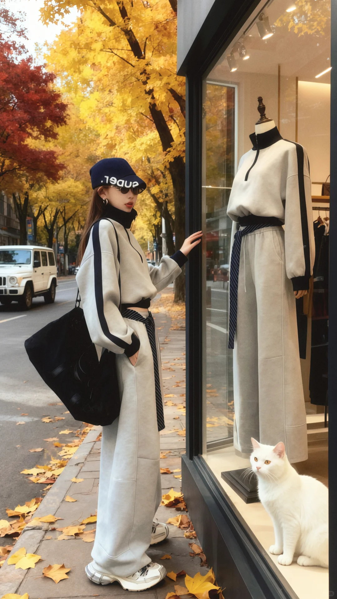 秋日运动套装look