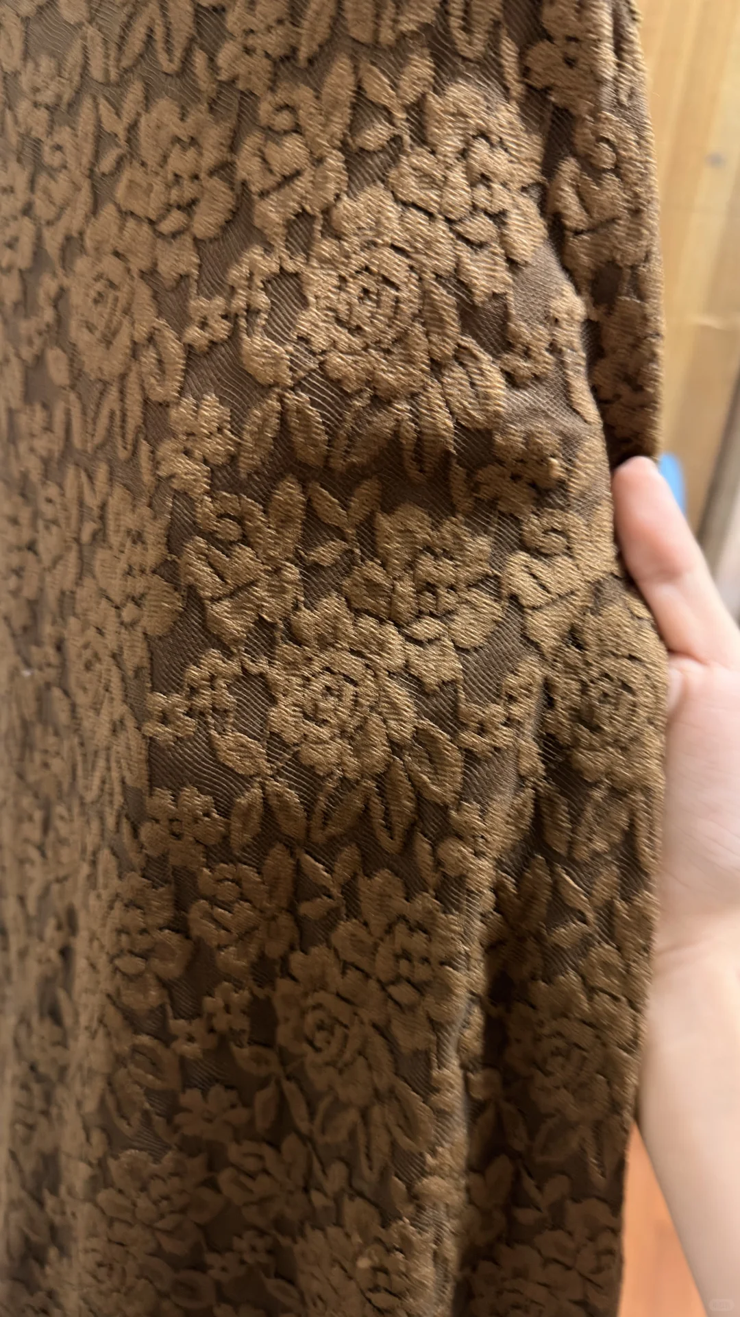 古早咖色蕾丝包臀裙 个人闲置