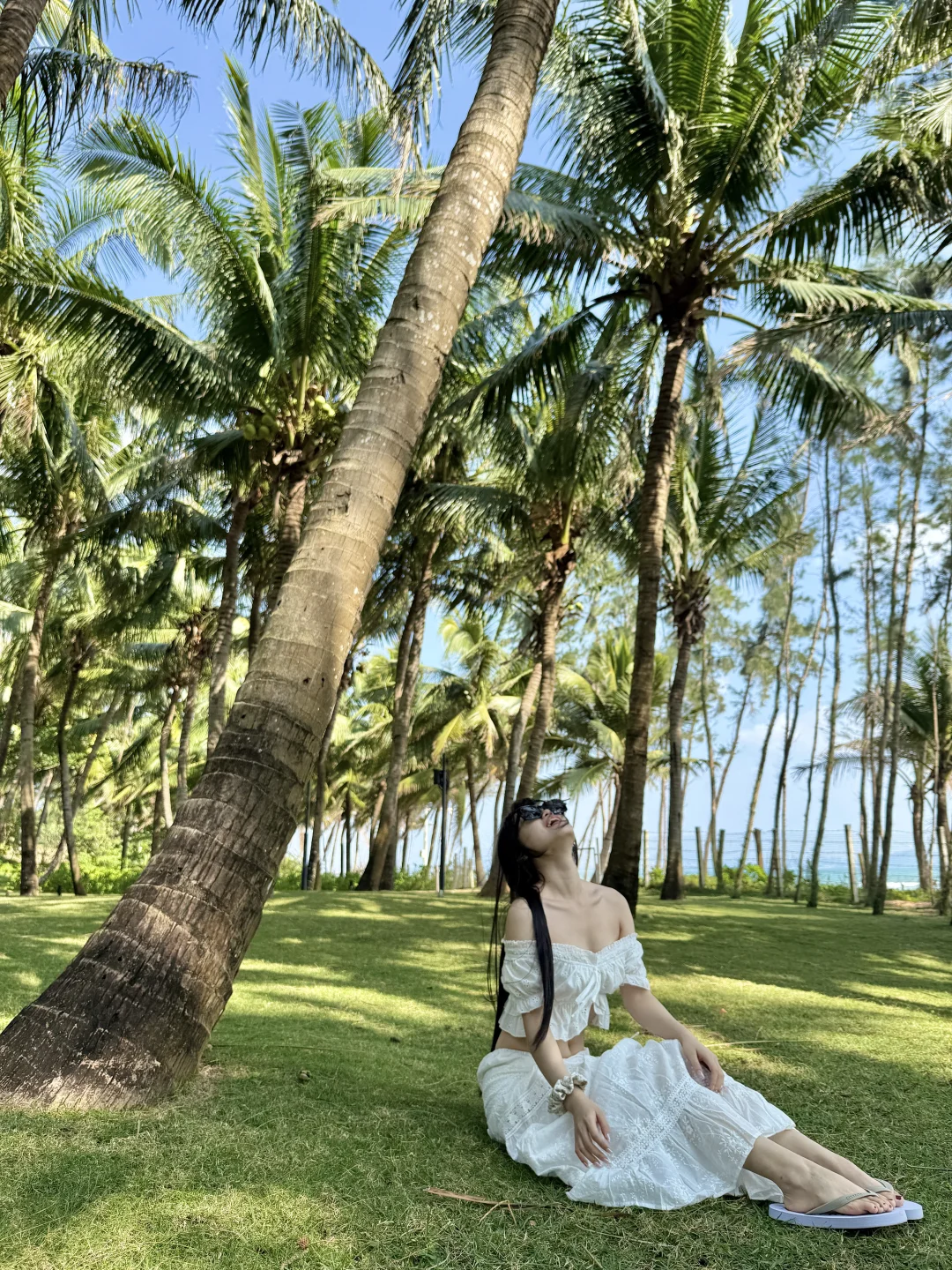 分享自然不露脸海岛拍照姿势&超出片穿搭🩵