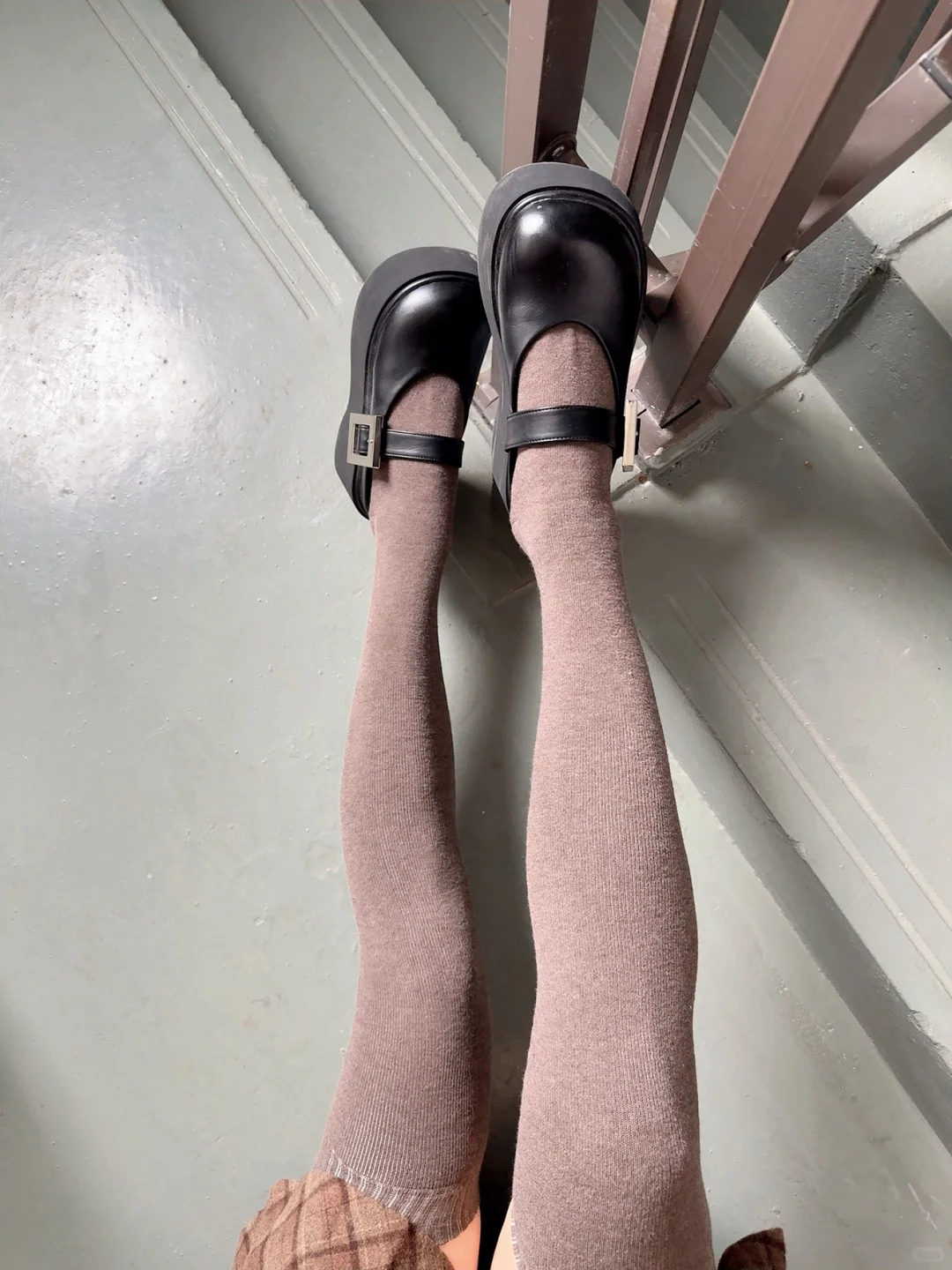 浅咖温柔杀✨秋冬氛围感裸感过膝袜封神