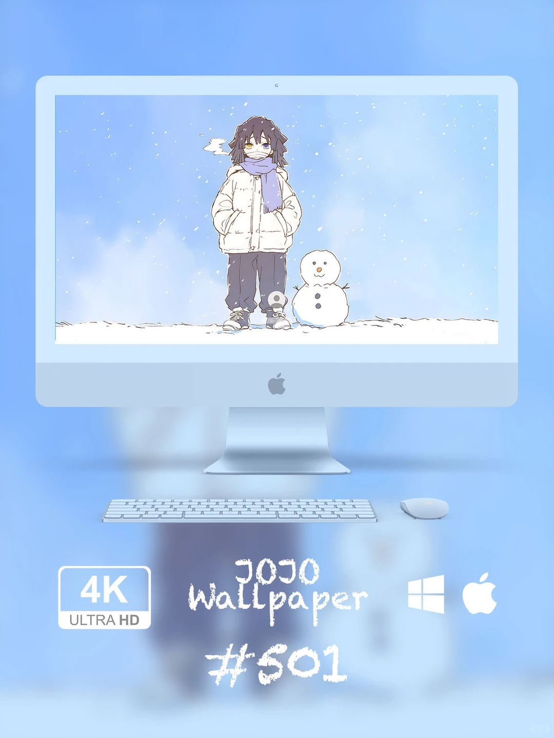 #501壁纸｜鬼灭之刃｜伊黑小芭内｜⛄️