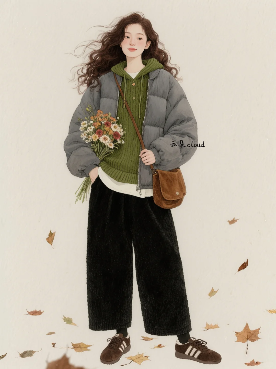 分享一下最近的穿搭，复古休闲风～