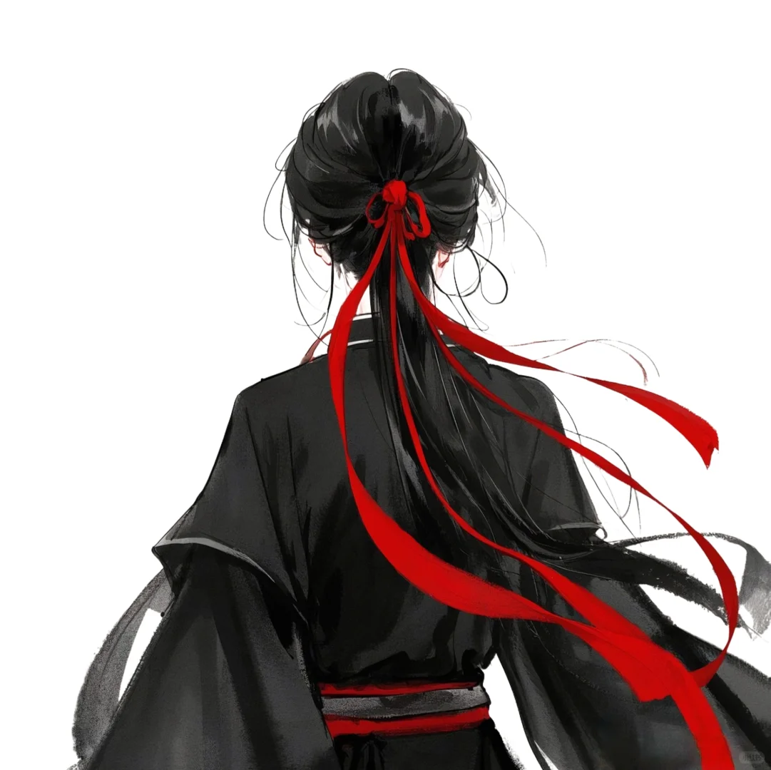 古风黑衣女子绝美背影头像2