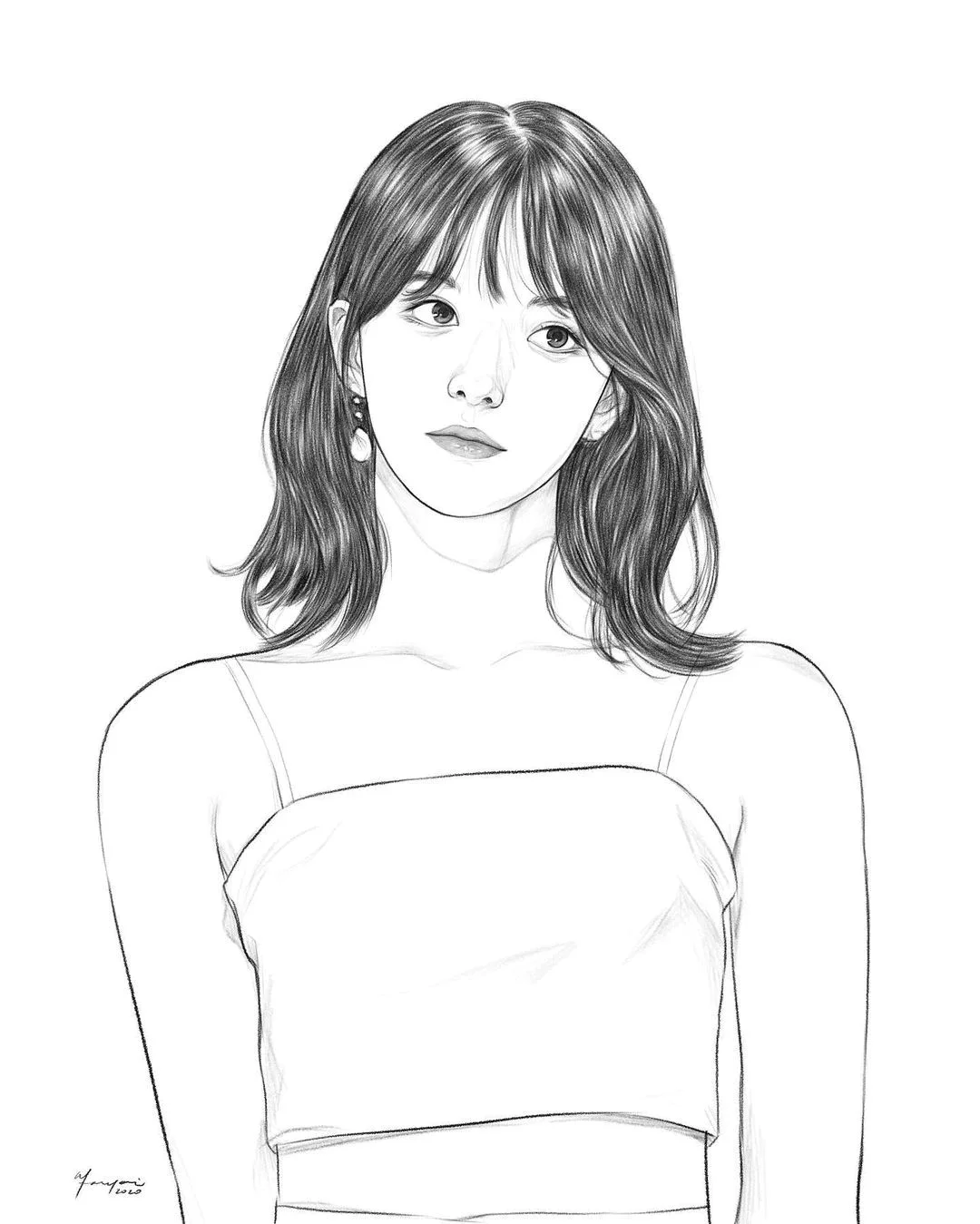 ins手绘大神的美女线描，真的太绝了