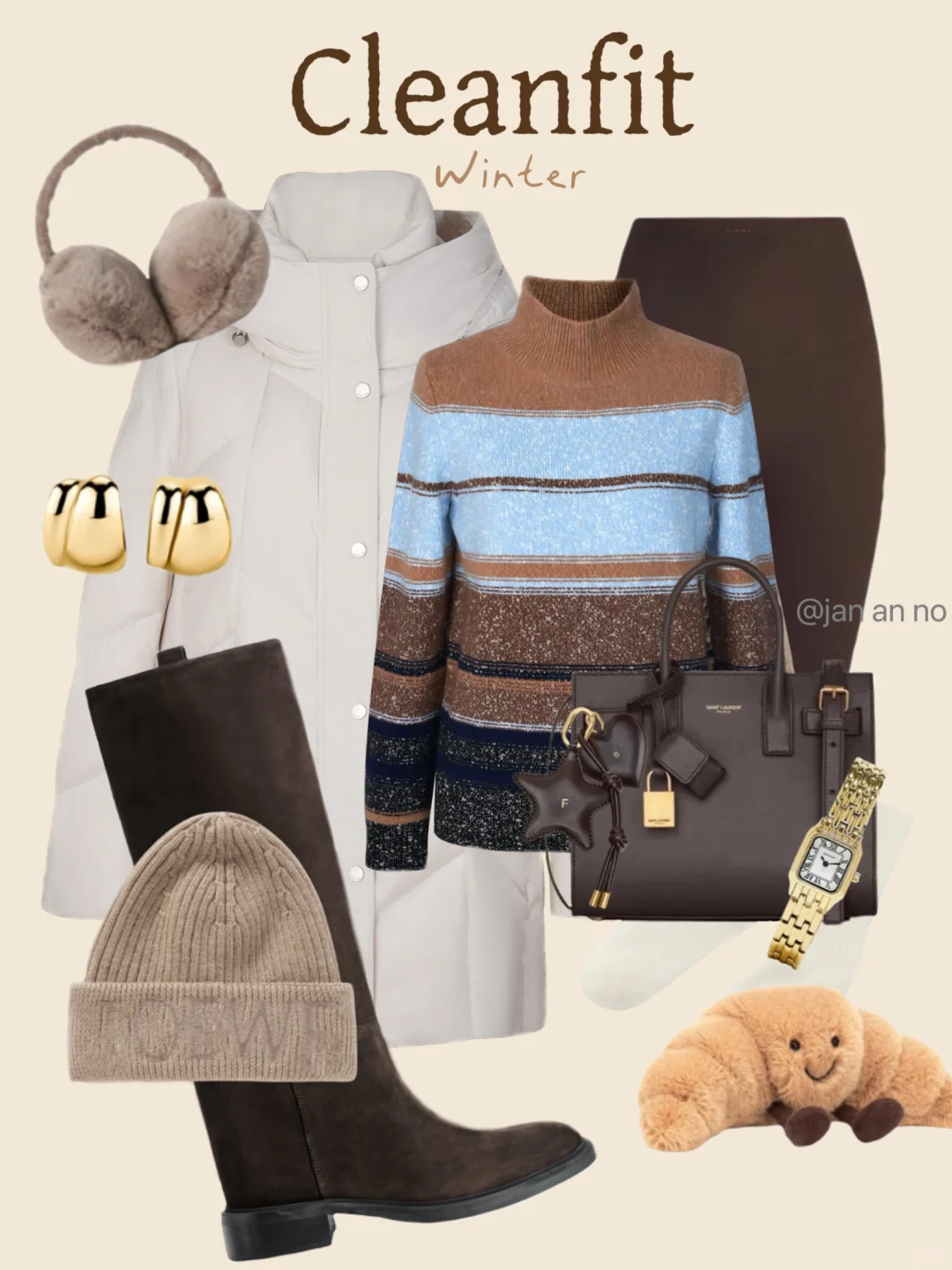 秋冬棕白松弛风|4⃣套显贵通勤熟女质感穿搭