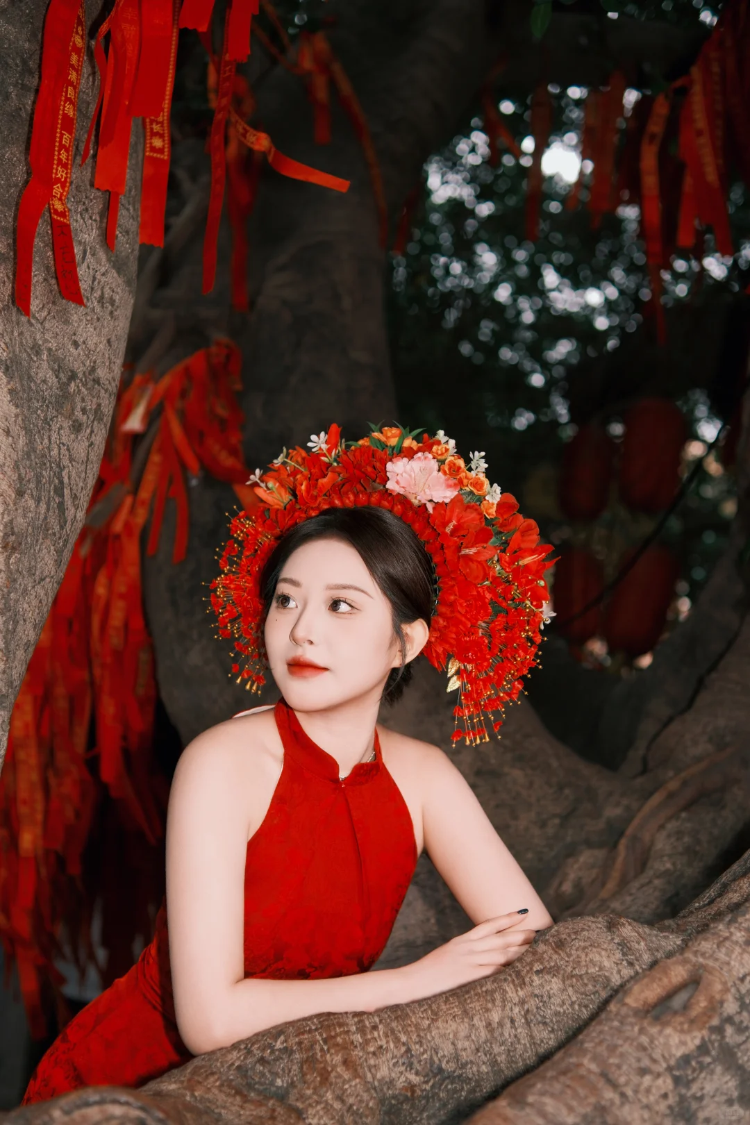 女摄簪花约拍富士nc，佳能，ccd