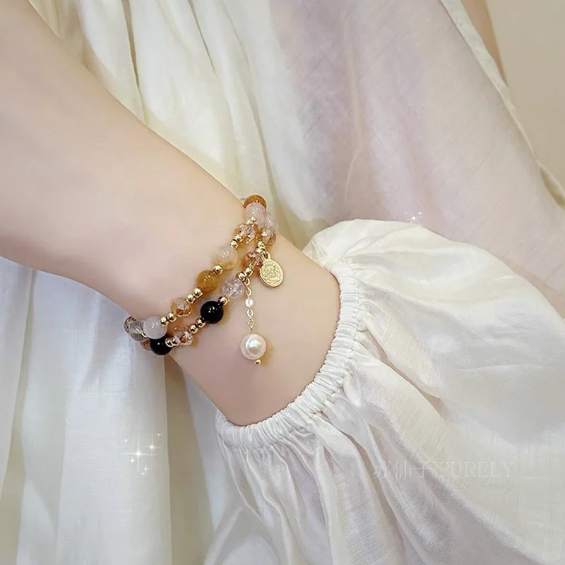 39宠粉双层叠戴串珠女轻奢小众高级感手链