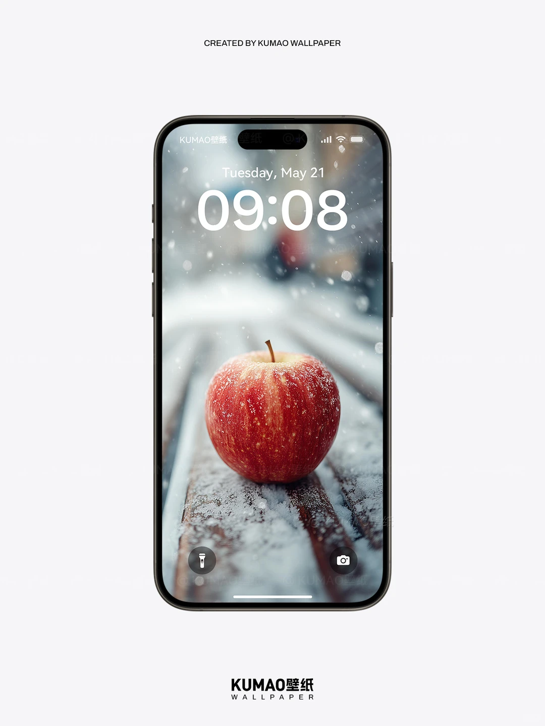 雪中苹果｜红苹果的冬日浪漫｜氛围感壁纸