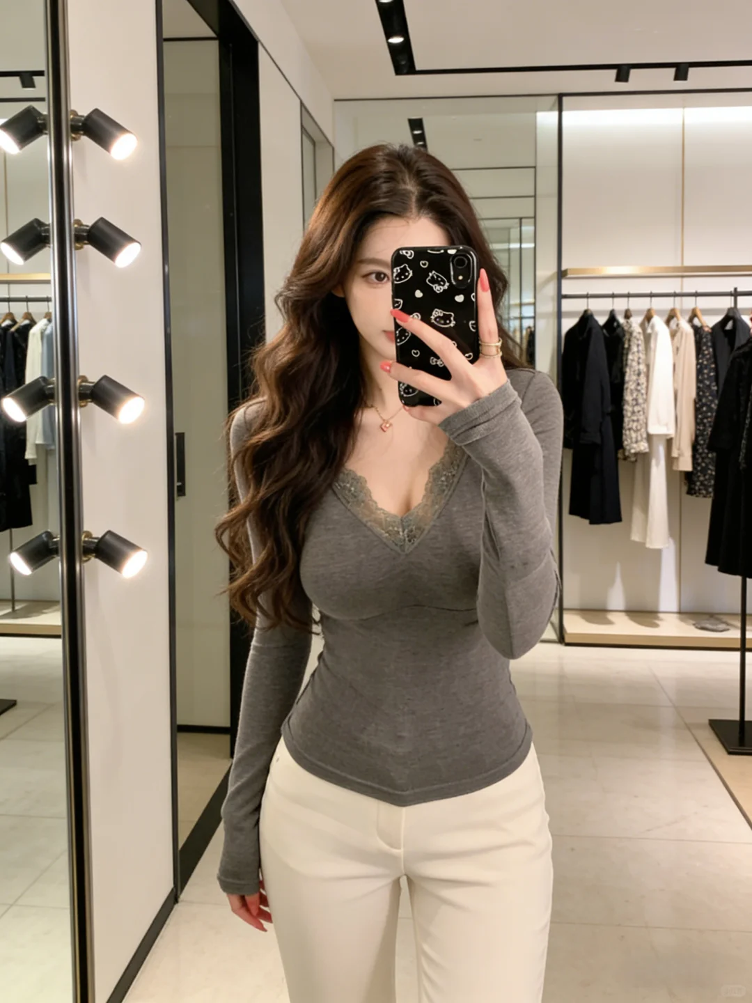 蕾丝内搭！韩女穿搭我悟了！！