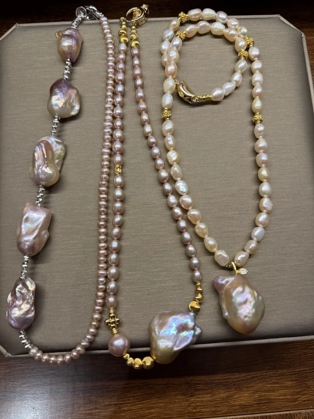 已出闲置全新天然淡水珍珠巴洛克项链