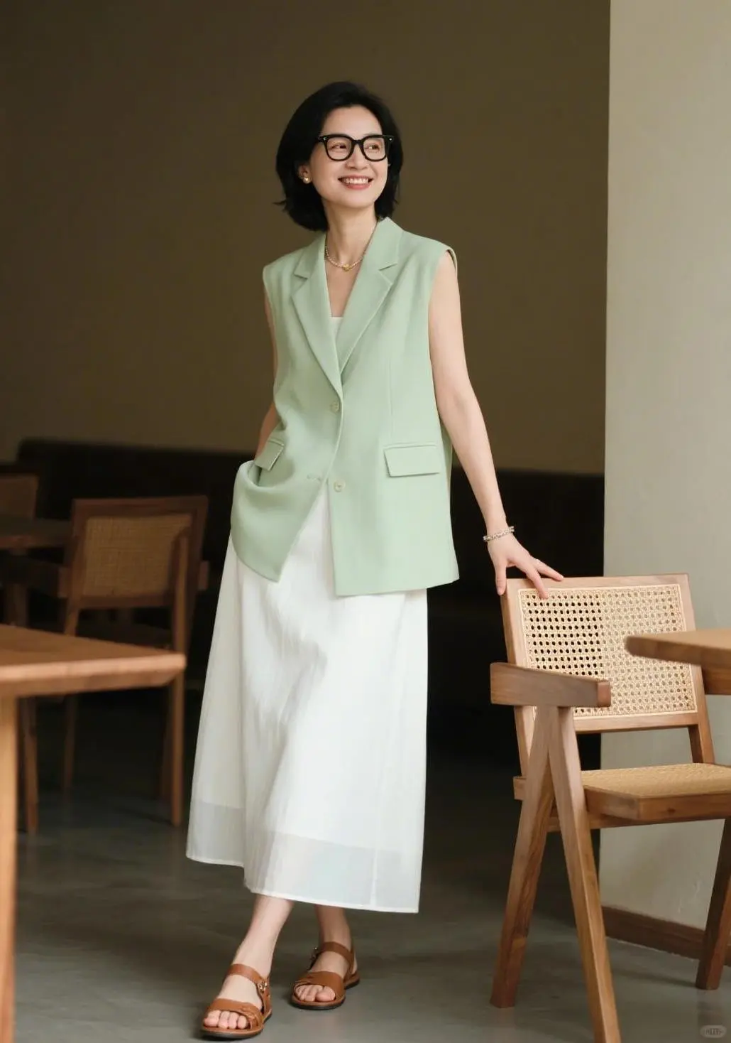 夏季最舒服的配色！40+女性职场穿搭灵感