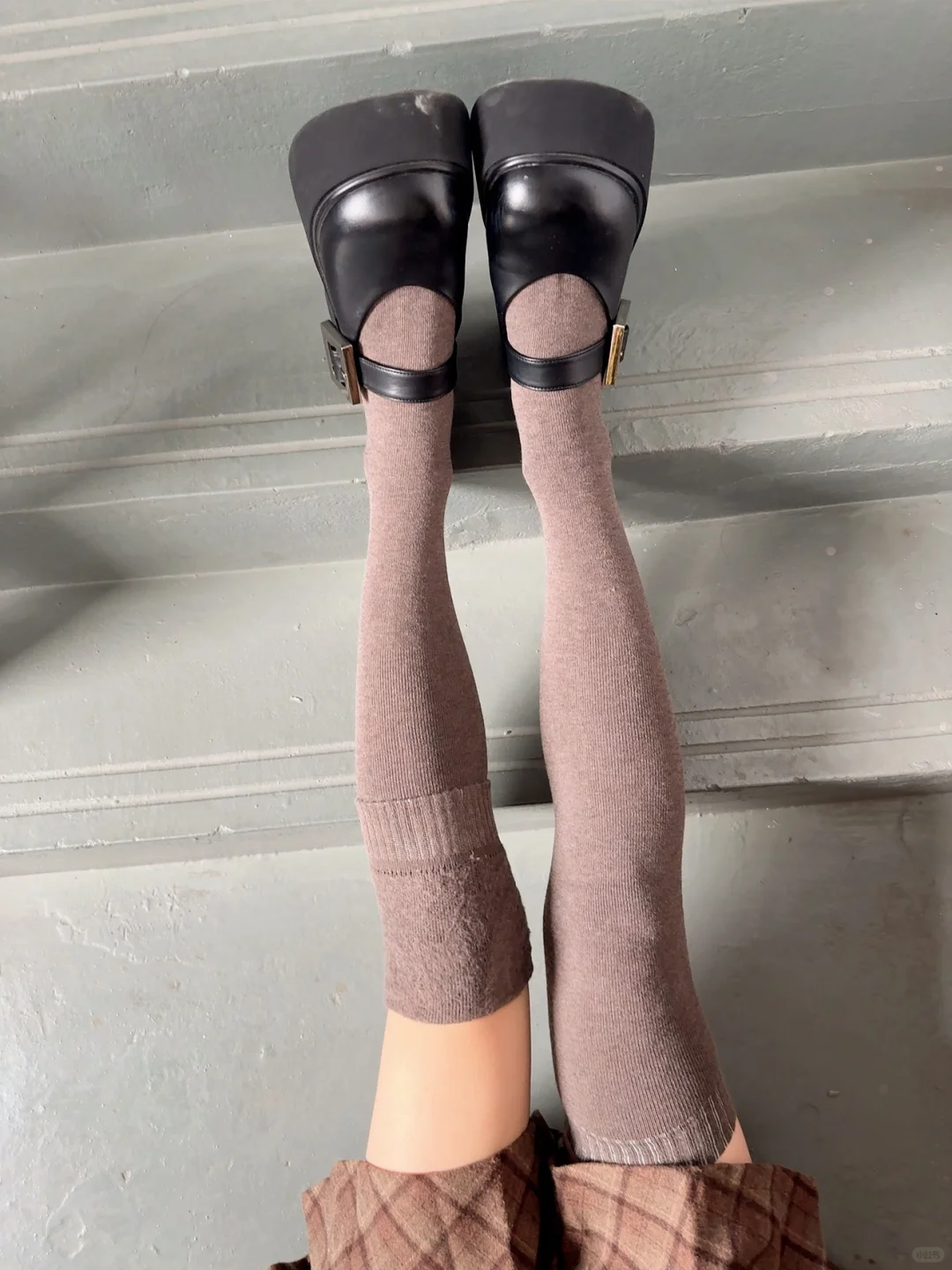 浅咖温柔杀✨秋冬氛围感裸感过膝袜封神