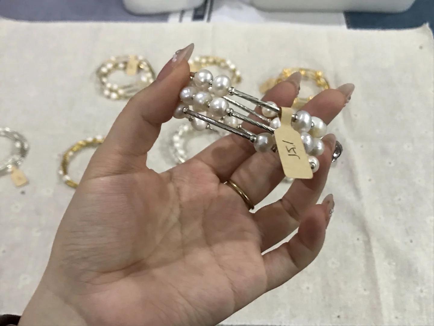 天然珍珠多圈手环