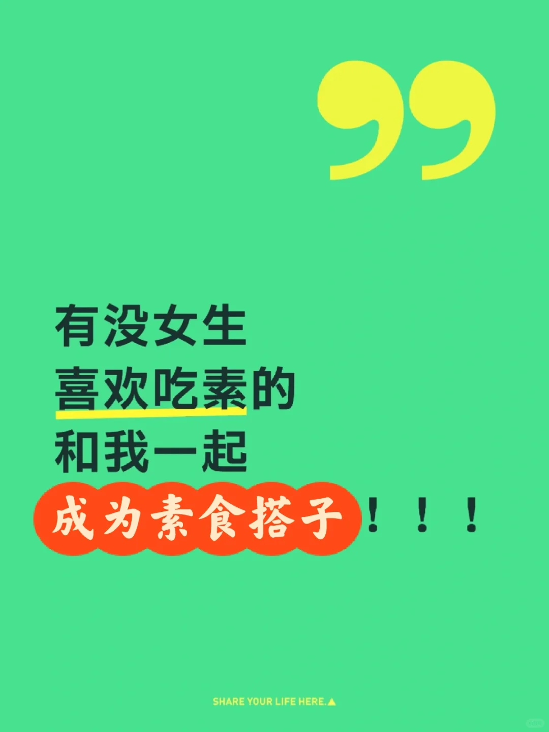 寻找我的素食搭子！