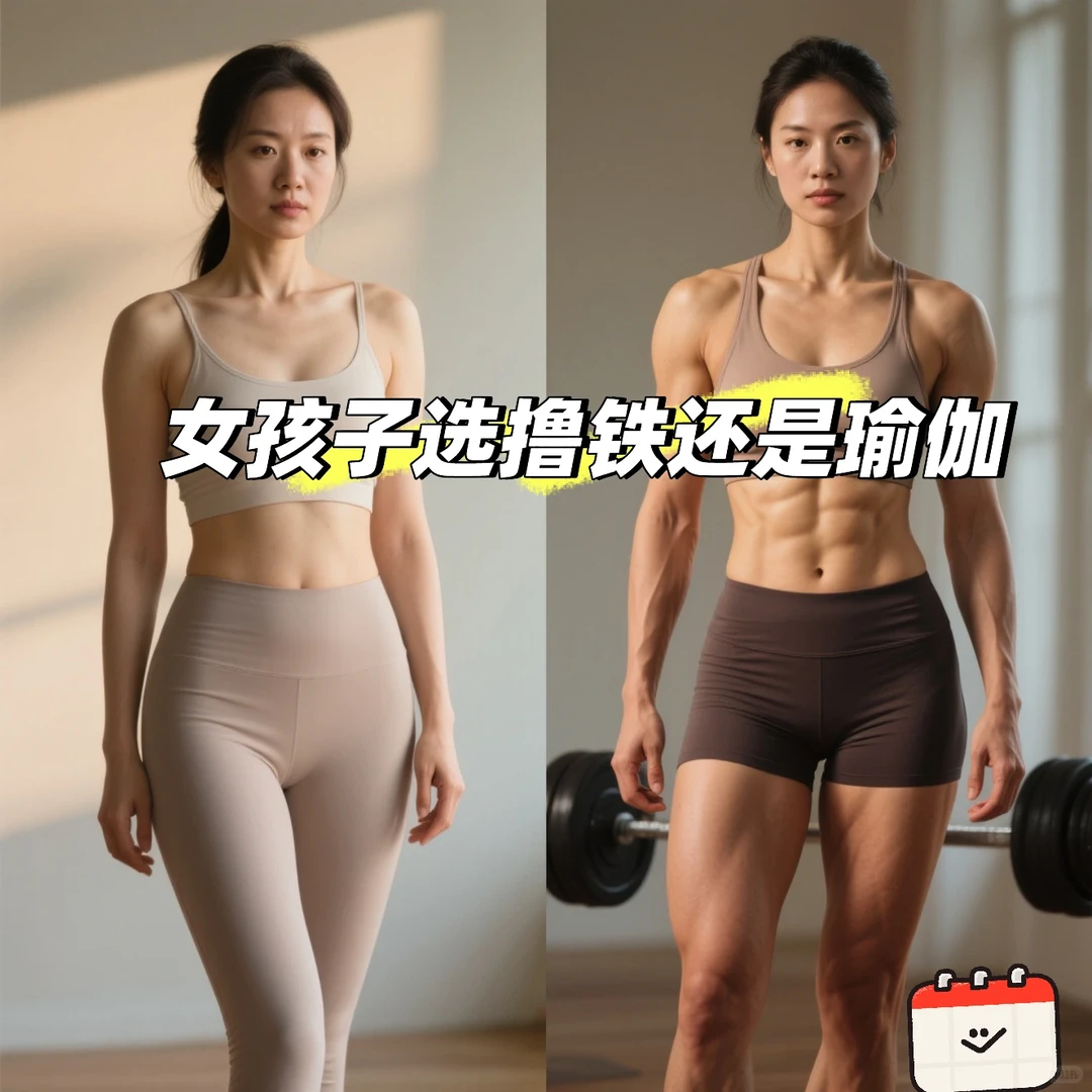 女孩子运动到底选撸铁还是瑜伽
