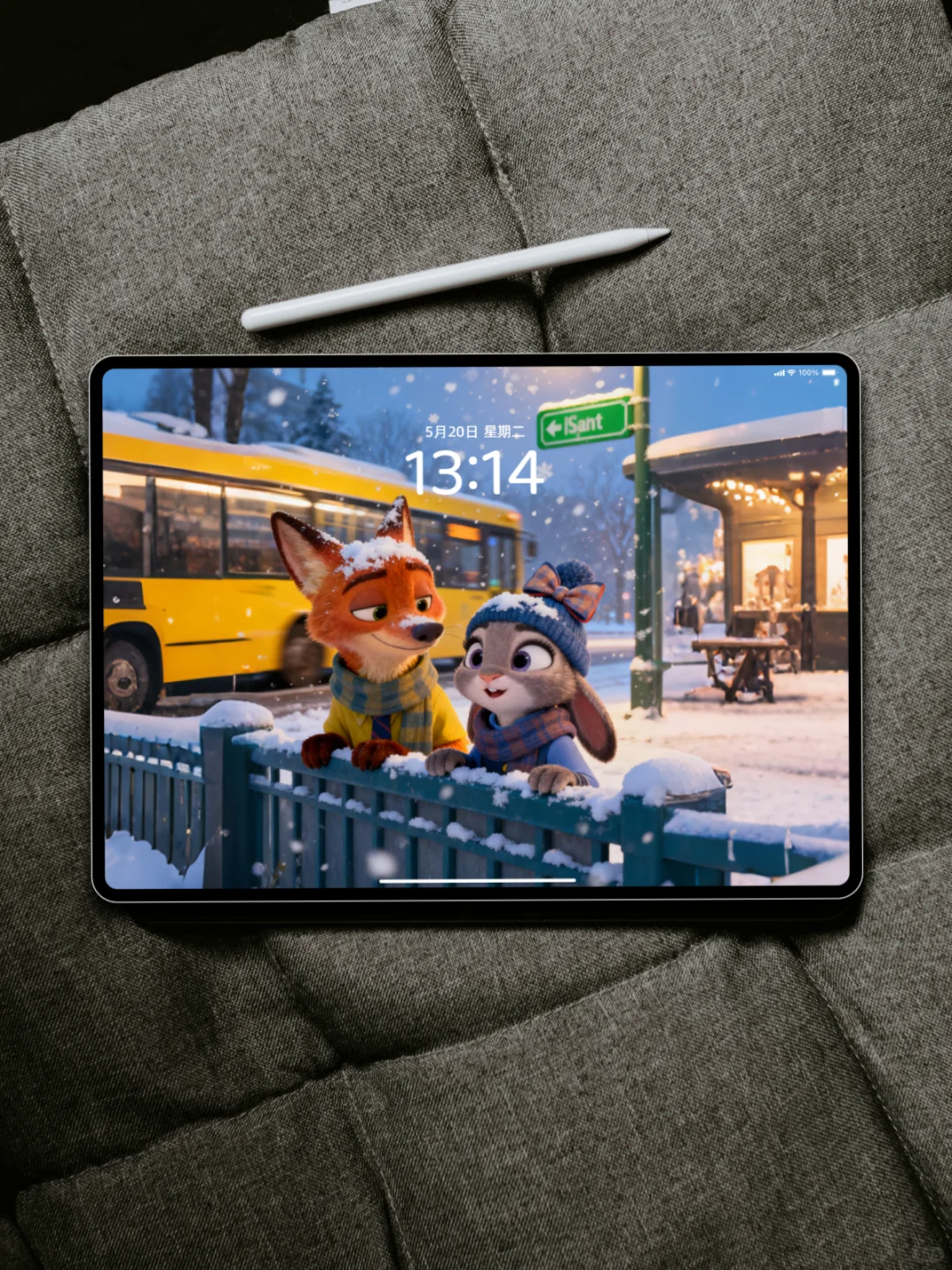 尼克朱迪冬夜下的初雪｜🦊🐰动态壁纸