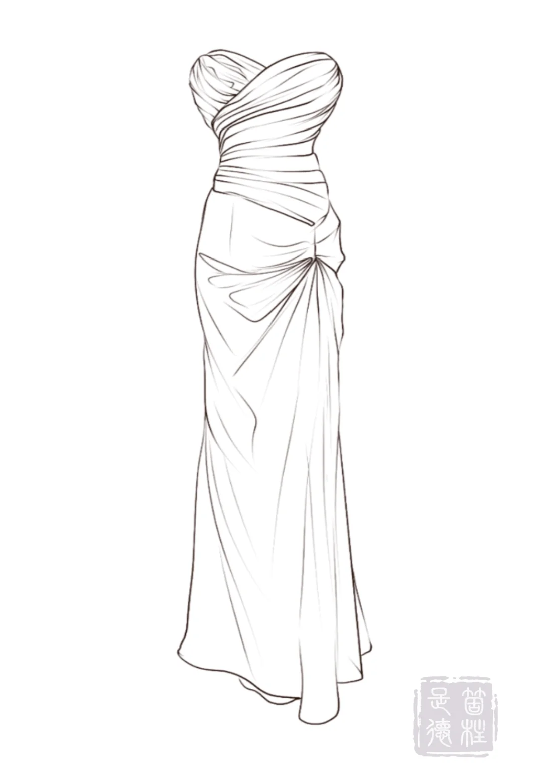 裙子款式图合集