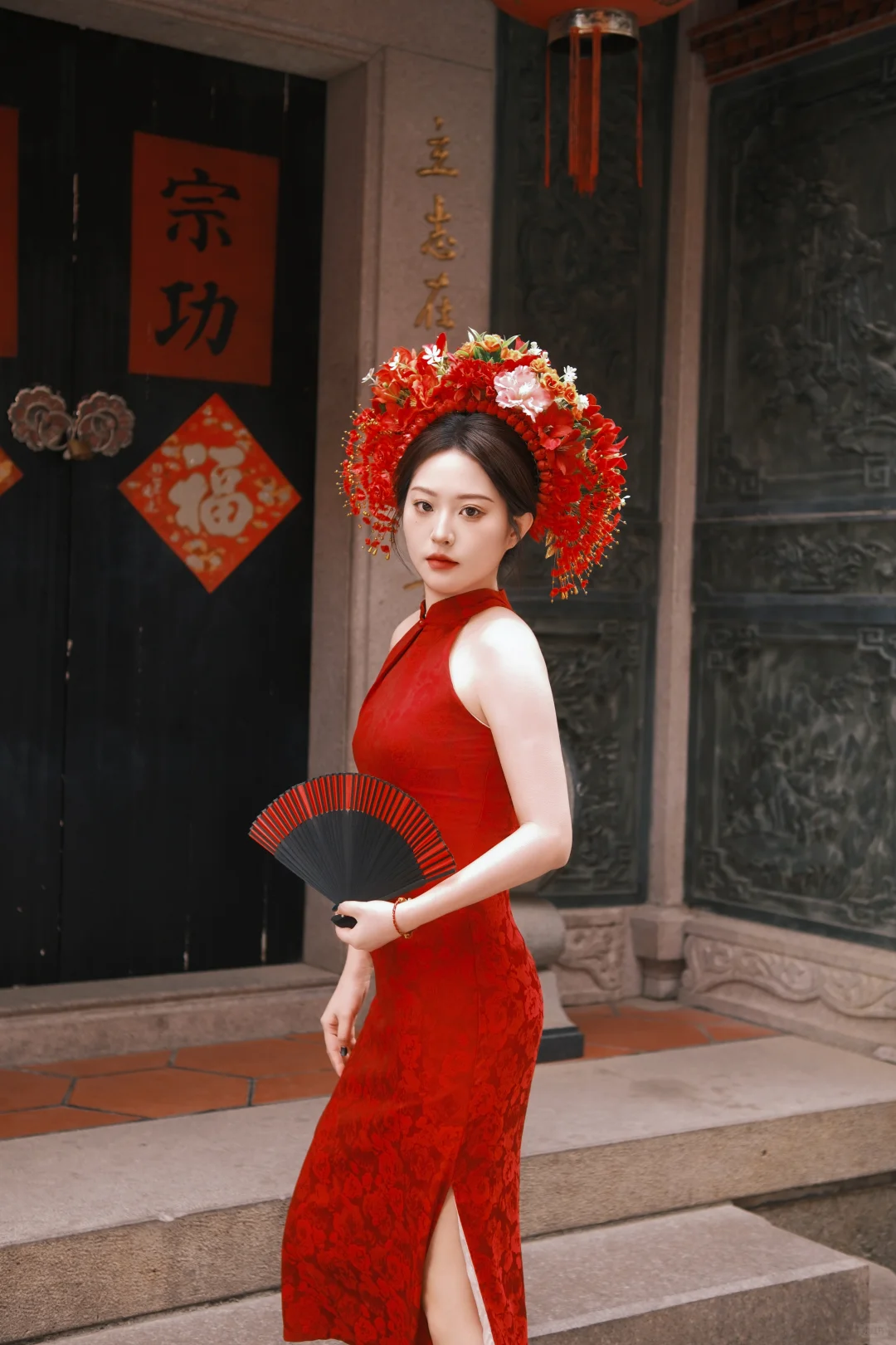 女摄簪花约拍富士nc，佳能，ccd