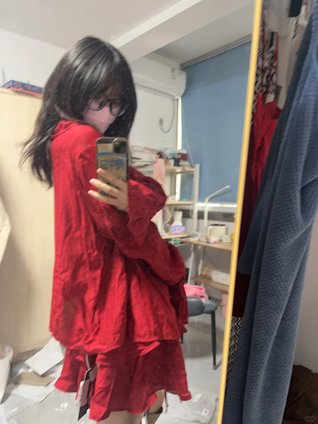 49出两件套 红色两件套短裙