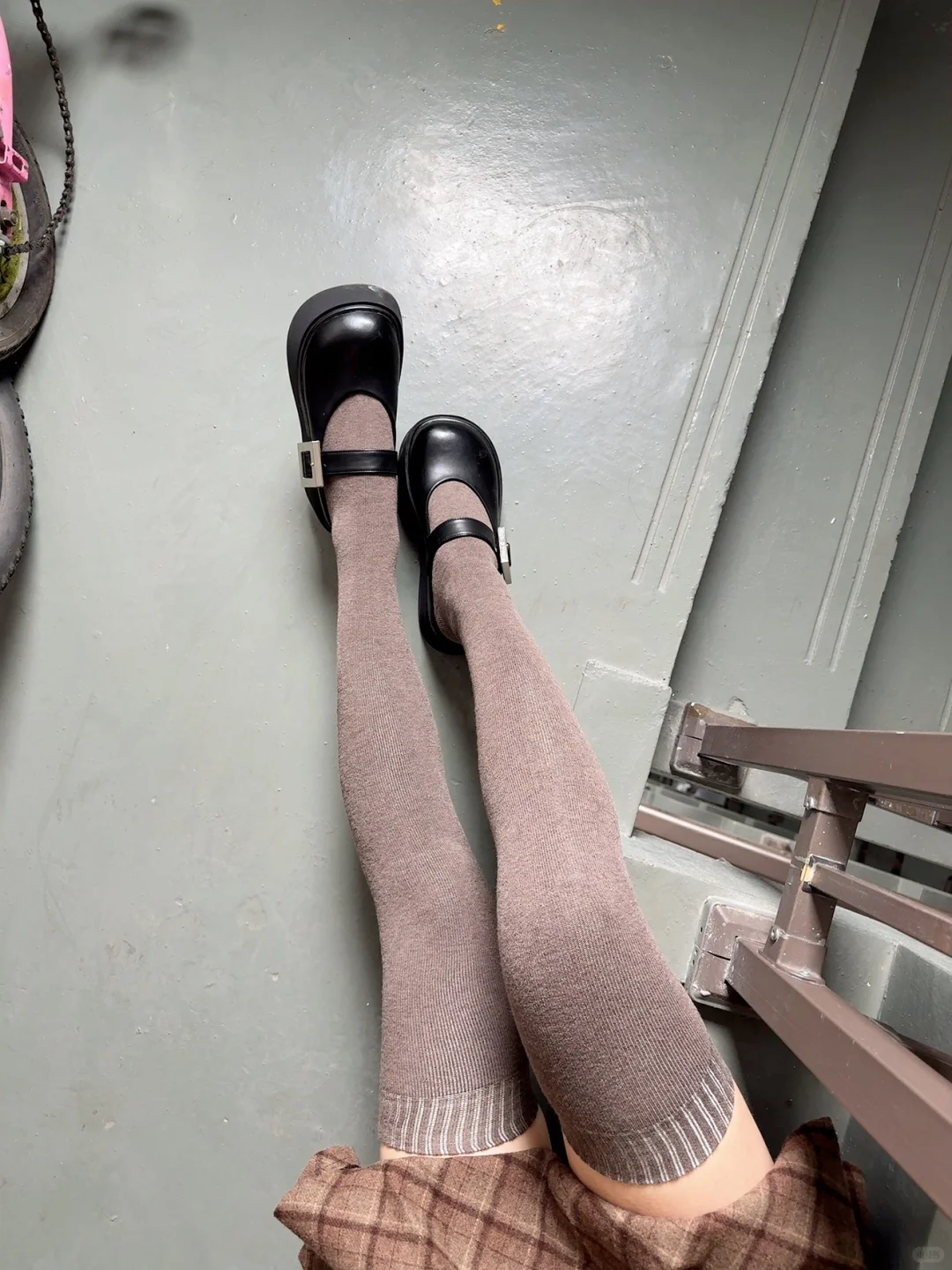 浅咖温柔杀✨秋冬氛围感裸感过膝袜封神