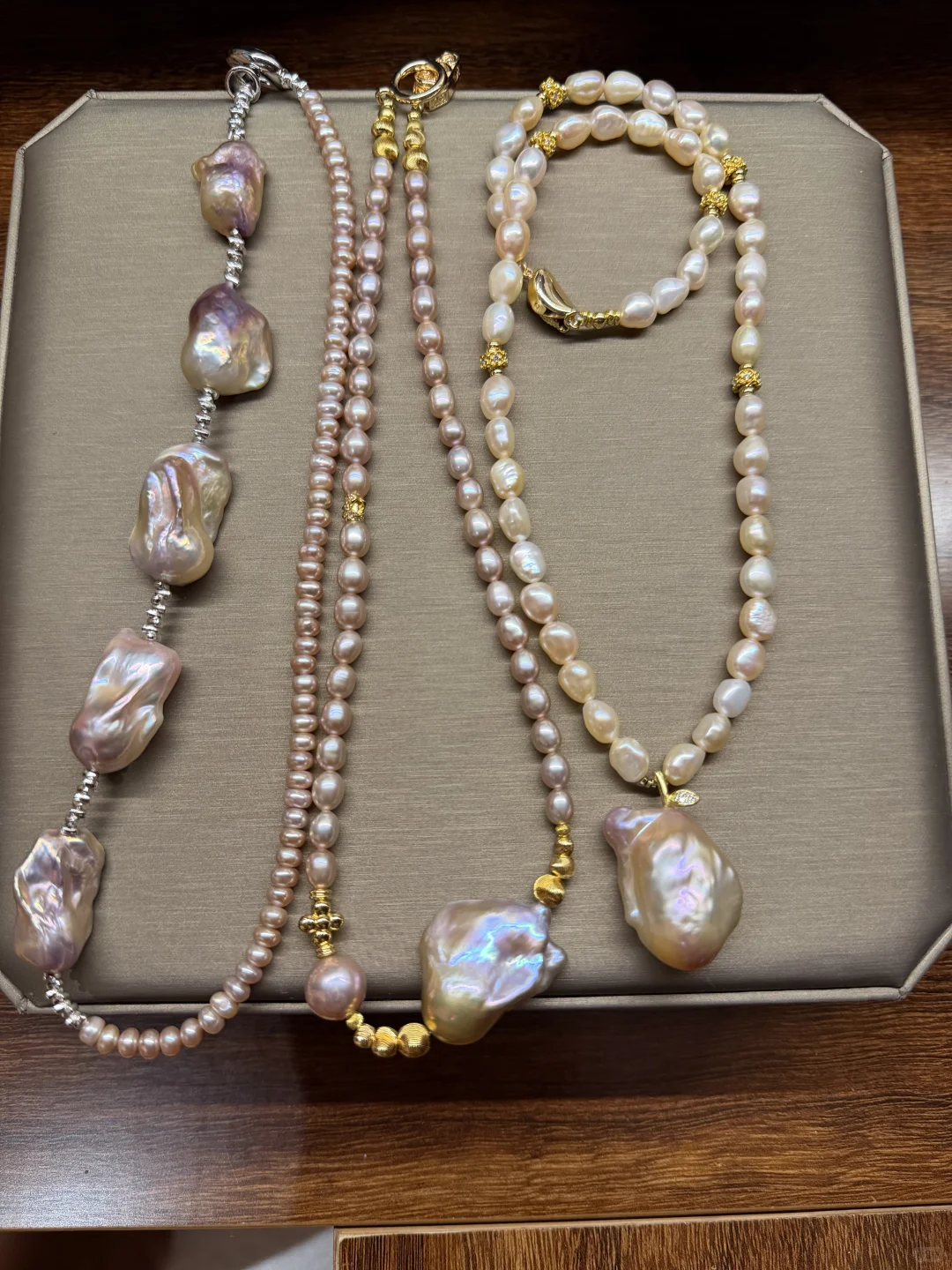 已出闲置全新天然淡水珍珠巴洛克项链