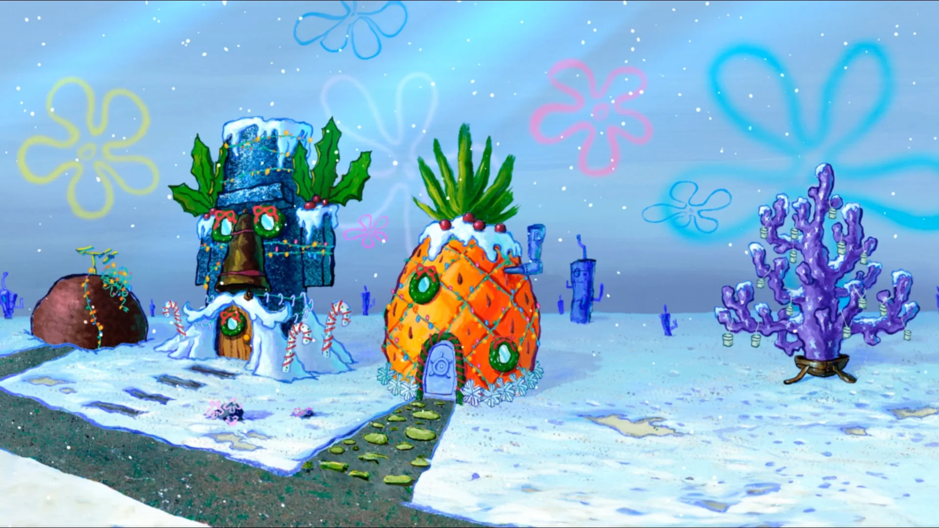 冬日下雪的比奇堡❄️