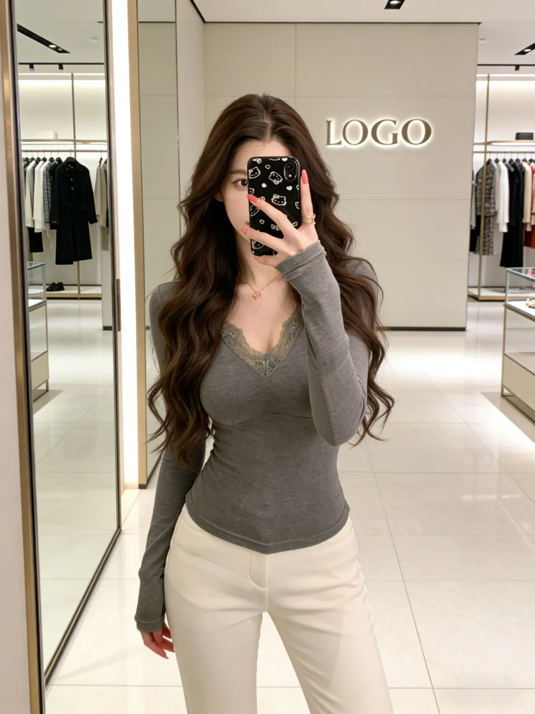 蕾丝内搭！韩女穿搭我悟了！！