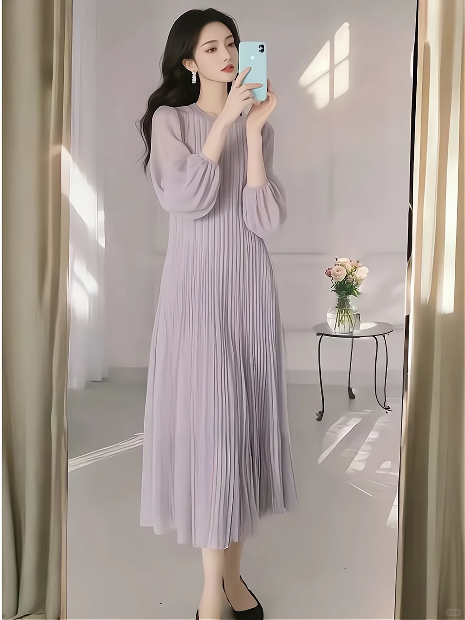 啊啊买到漂亮裙子啦🌿这条气质又有女人味