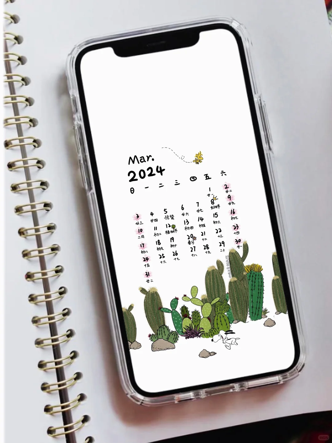 日历壁纸赶紧安排起来吧|春天气息