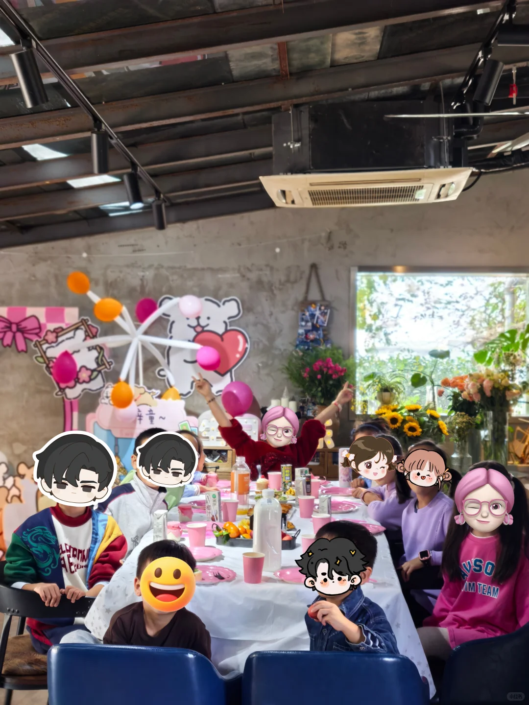 女孩的生日布置〡线条小狗