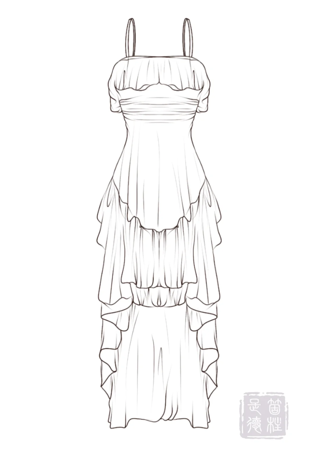 裙子款式图合集