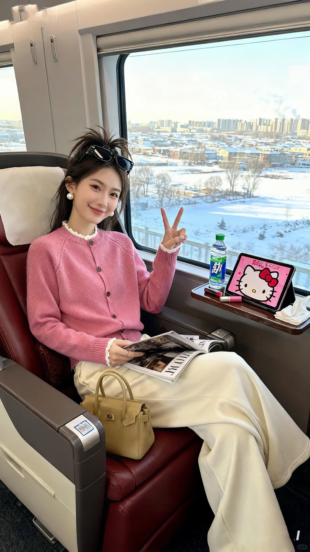 紫色毛衣、温柔又高级～～～