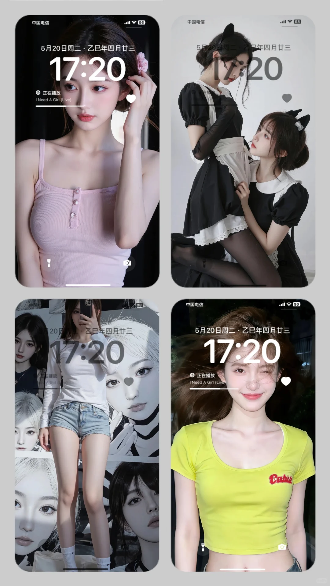 这组神仙美女壁纸，质感好到离谱🔥