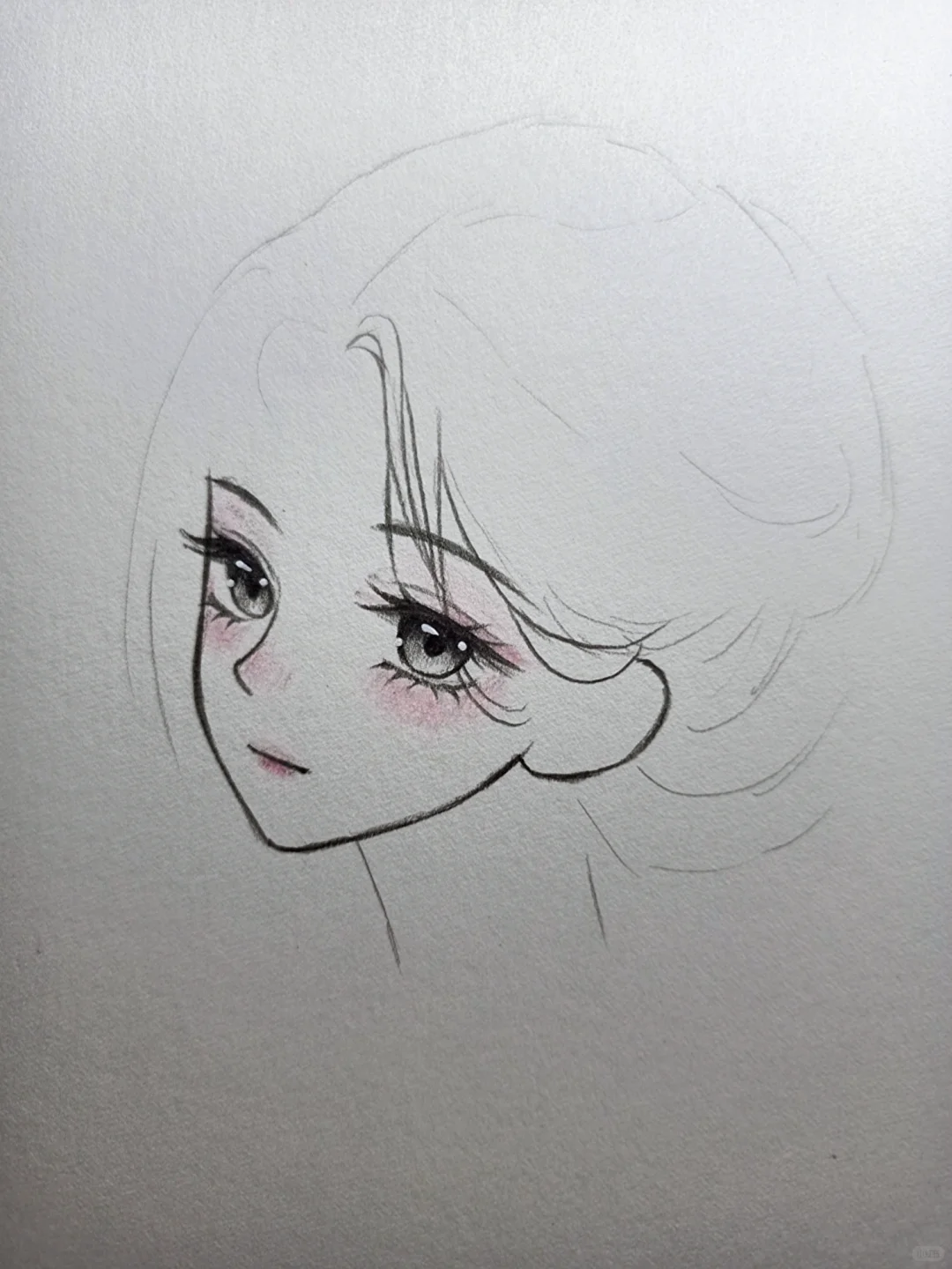 古风女生绘画过程图