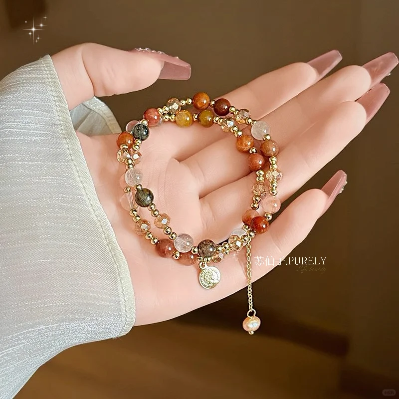 39宠粉双层叠戴串珠女轻奢小众高级感手链