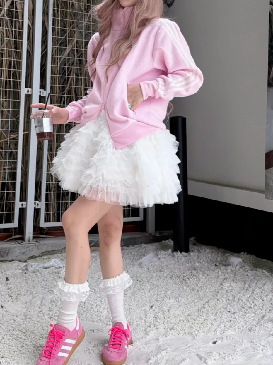 三叶草女孩的温柔开关💖阿迪粉外套也太奶啦