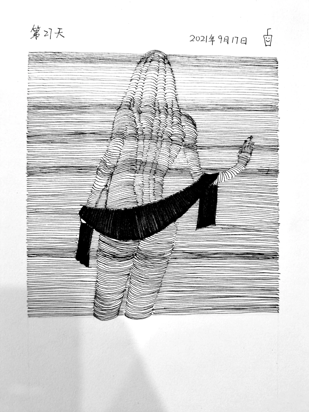 控笔练习/创意线条女/Day27