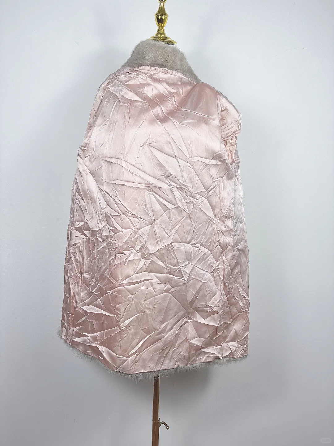 vintage进口皮草整皮水貂毛宝石蓝天然色