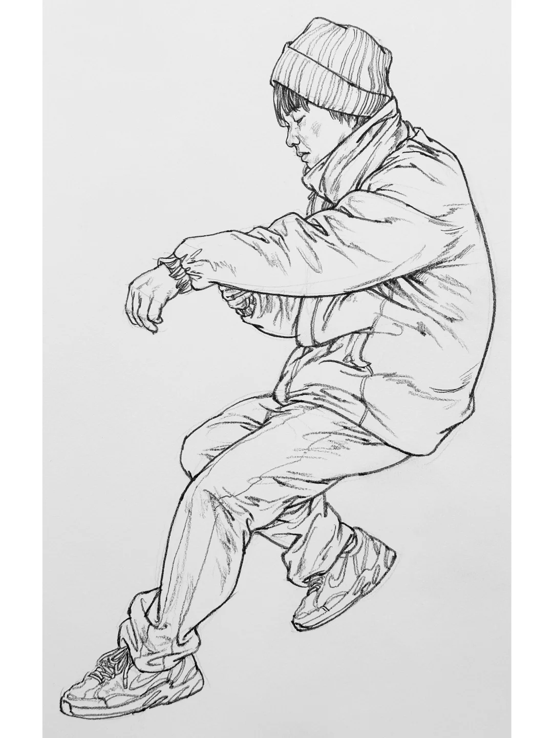 线性人物速写训练