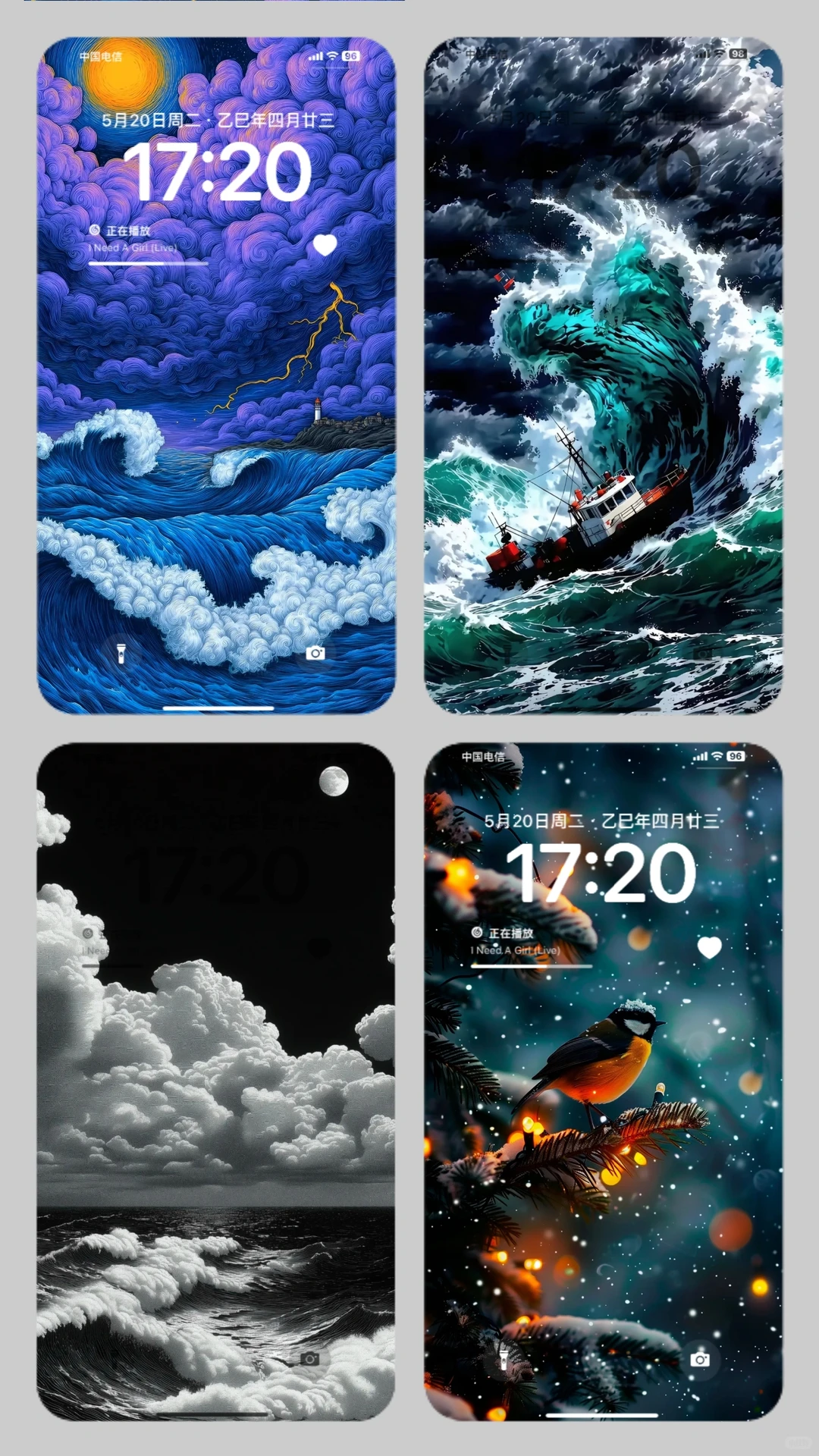 这组神仙美女壁纸，质感好到离谱🔥