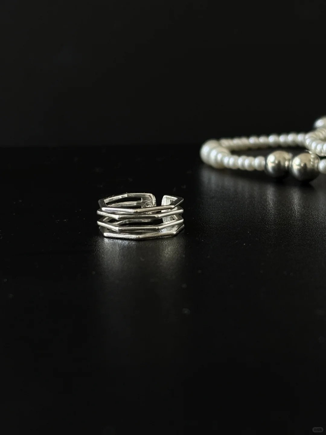 清冷感｜几何线条感戒指