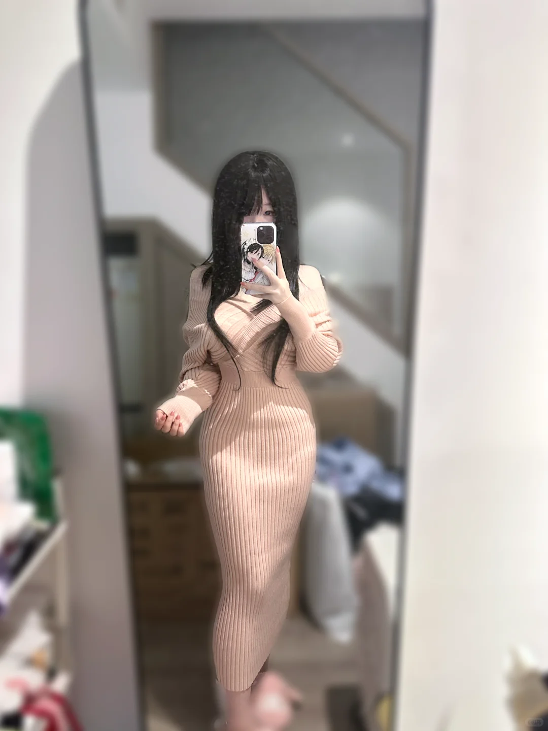 60块钱买的针织裙意外还挺不错的