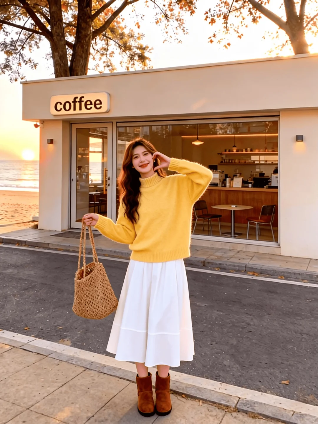 秋日氛围感穿搭get√ 温柔到犯规😍