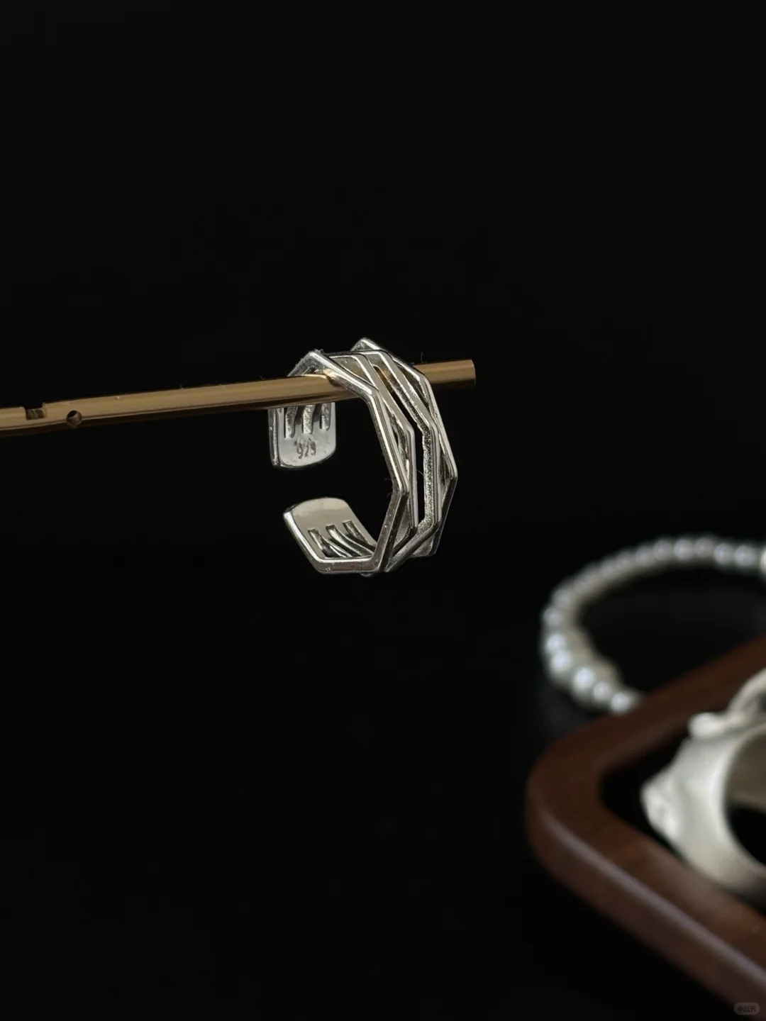 清冷感｜几何线条感戒指